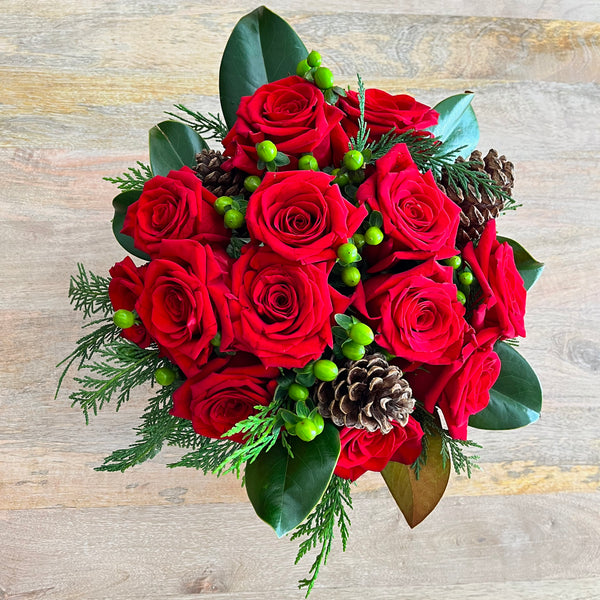 Red Holiday Flower Arrangement